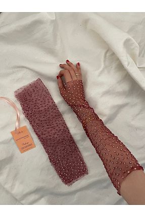 دستکش زرشکی زنانه Nurcanilirboutique - کد 939186464