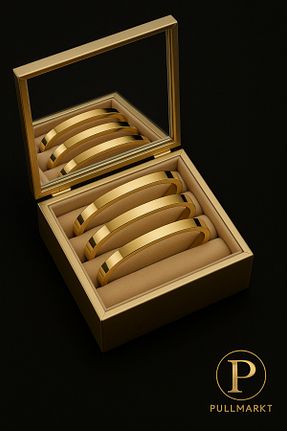 دستبند استیل (فولاد) زرد زنانه استیل (فولاد) pullmarkt - کد 878747655