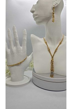 ست استیل زرد روکش طلا michelle takı zerafetin yeni adresi - کد 939272515