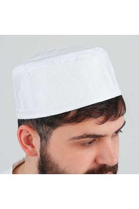 کلاه سفید مردانه پنبه ای İkranur - کد 813870606