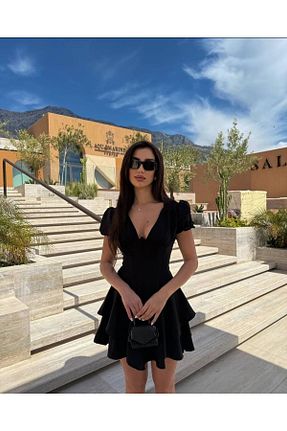 لباس مشکی زنانه بافتنی VİSKALİ - کد 939587358
