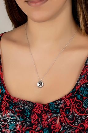 گردنبند جواهر زنانه زیرکن Swarovski - کد 938878281