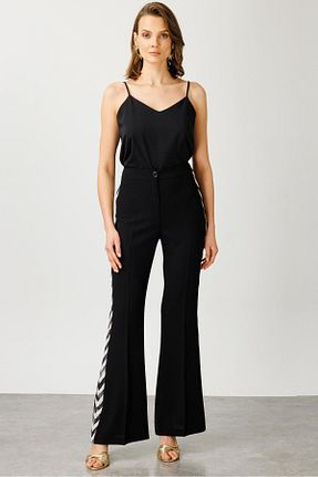 شلوار مشکی زنانه پلی استر Moda İlgi - کد 939330889