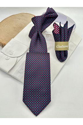 کراوات سرمه ای مردانه میکروفیبر Gutiero - کد 939329393
