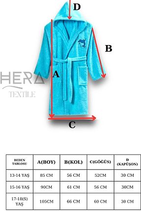 حوله پالتوئی نوزاد و کودک فیروزه ای بچه گانه پنبه ای Hera - کد 320025602