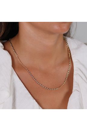 گردنبند طلا رنگی زنانه 14 عیار Değerli Kuyumculuk - کد 939364466