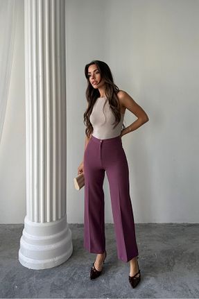 شلوار بنفش زنانه بافتنی macharel jeans - کد 933962808