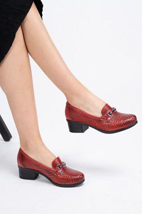 کفش کژوال قرمز زنانه چرم خالص Dericalle shoes - کد 939370847