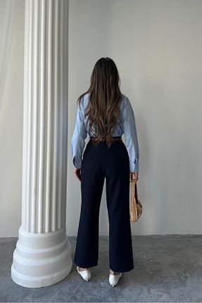 شلوار سرمه ای زنانه پارچه macharel jeans - کد 930491751