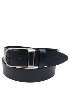کمربند سرمه ای مردانه چرم خالص Pierre Cardin - کد 939380863