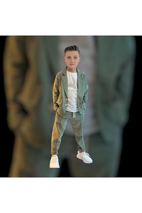 ست بالاتنه و پائین تنه سبز بچه گانه تریکو Zelhankids - کد 746186307