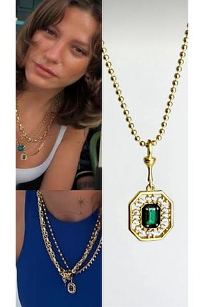 گردنبند استیل ( فولاد ) سبز استیل (فولاد) sulyra - کد 939390576