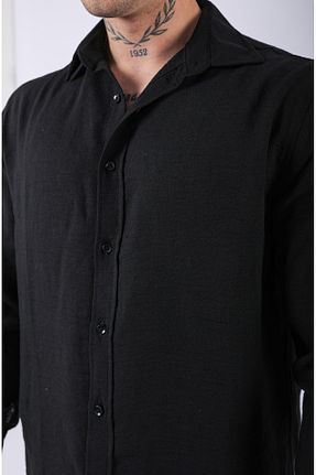 پیراهن مشکی مردانه Fitted Lescho - کد 939415079