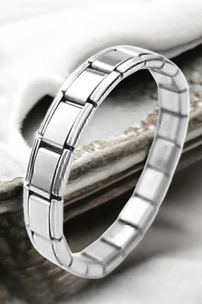 دستبند استیل (فولاد) طوسی زنانه استیل ضد زنگ katilus - کد 903914453