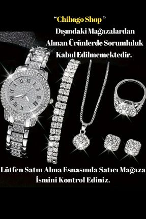 ست ساعت مچی زنانه استل (فولاد) Chibago - کد 848909215