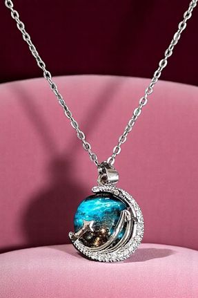 گردنبند استیل ( فولاد ) طوسی زنانه استیل (فولاد) katilus - کد 899782236