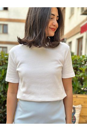 تیشرت سفید زنانه Relaxed nidistore - کد 929515444