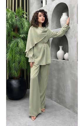 ست بالاتنه و پائین تنه حجاب سبز زنانه Relaxed Cardella - کد 938161662