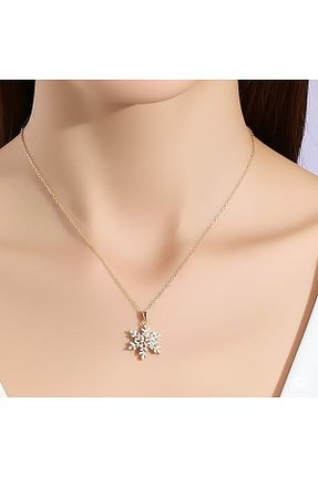 گردنبند استیل ( فولاد ) زرد زنانه استیل (فولاد) DİAPANTE - کد 932602019