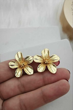 گوشواره جواهر زرد فلزی KYOLA DESİGN - کد 882840704