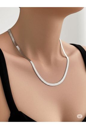 گردنبند استیل ( فولاد ) طوسی زنانه استیل (فولاد) DİAPANTE - کد 932058579