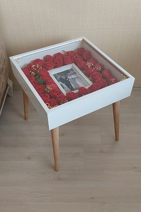 میز عسلی سفید Suntalam Verda Çerçeve - کد 788834750