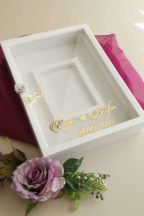 قاب عکس سفید 1 پارچه hobicehayaller - کد 804079996