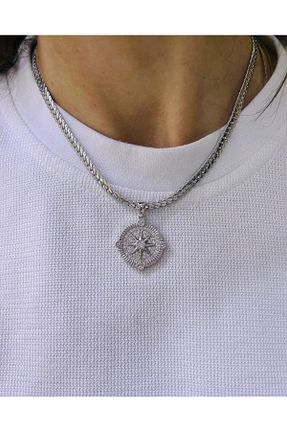گردنبند استیل ( فولاد ) طوسی استیل (فولاد) Lunia accessories - کد 939539336