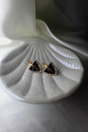 گوشواره جواهر زرد زیرکن Lunia accessories - کد 939543284