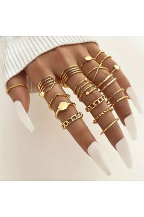 انگشتر استیل (فولاد) زرد زنانه پوشش لاکی Perry Accesories - کد 939567971