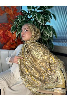 شال بژ زنانه ابریشم Oxygen Scarfs - کد 939565187
