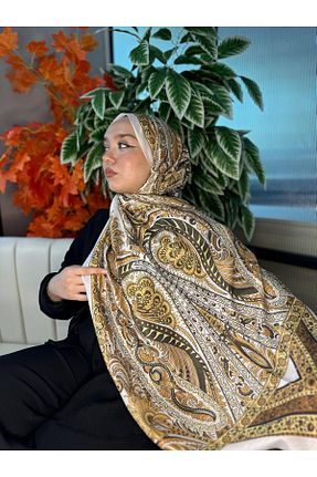 شال زرد زنانه ابریشم Oxygen Scarfs - کد 939565279
