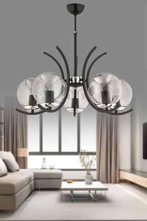 لوستر مشکی فلزی avimonaydınlatma - کد 825565917
