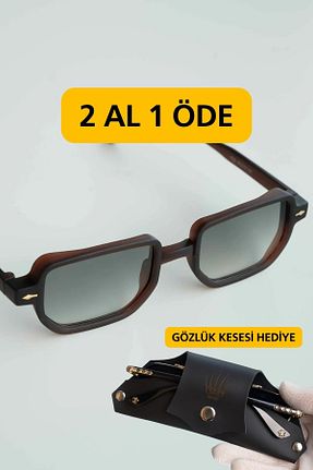 عینک آفتابی سبز زنانه 40 ve altı WATCHOFROYAL - کد 924427485
