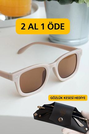 عینک آفتابی بژ زنانه 40 ve altı WATCHOFROYAL - کد 924244844