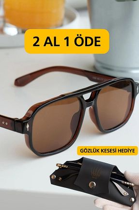 عینک آفتابی قهوه ای زنانه 40 ve altı WATCHOFROYAL - کد 924244842