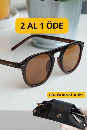 عینک آفتابی قهوه ای زنانه 40 ve altı WATCHOFROYAL - کد 924244838