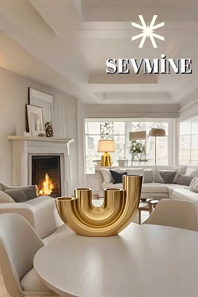 شمعدان و شمع گیر طلائی Beton SEVMİNE - کد 927208292