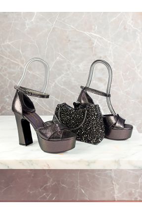 کفش مجلسی متالیک زنانه پاشنه ضخیم E&L Company - کد 939629515