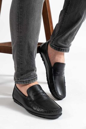 کفش کژوال مشکی مردانه چرم خالص D&M DANİ&MARCA - کد 788353146