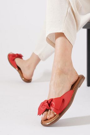 دمپائی خانگی رنگی زنانه چرم خالص Moda Pie - کد 939630652