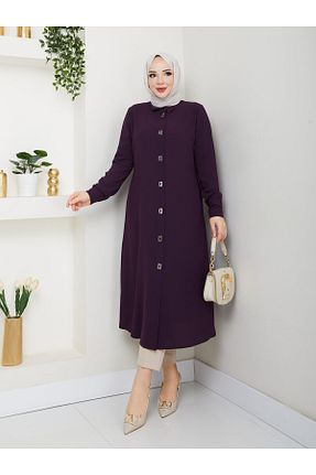 تونیک حجاب بنفش زنانه بافتنی BELLİNA - کد 939798412