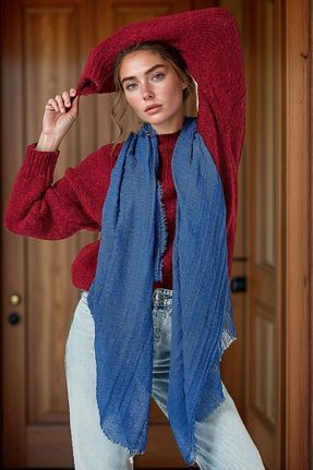 شال آبی زنانه پلی استر bacc - کد 939637976