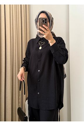 ست بالاتنه و پائین تنه حجاب مشکی زنانه رگولار MERİÇ BOUTİQUE - کد 939650317
