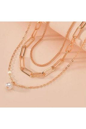 گردنبند جواهر متالیک زنانه مروارید HISCOSMETIC - کد 939646782