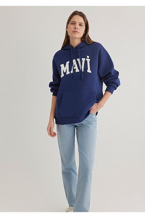 سوئیشرت آبی زنانه چاپی Mavi - کد 373159434