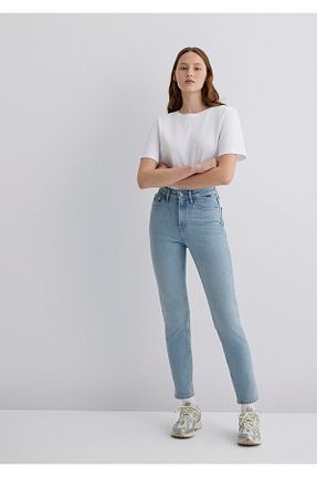 شلوار جین آبی زنانه پاچه تنگ Mavi - کد 844360682
