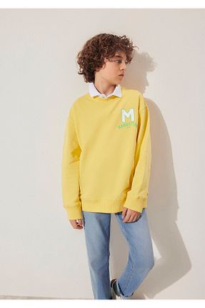 سوئیشرت زرد بچه گانه چاپی Mavi - کد 896710375