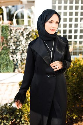 کلاه و ابایا مشکی زنانه پلی استر HARİKA WEAR - کد 446549311