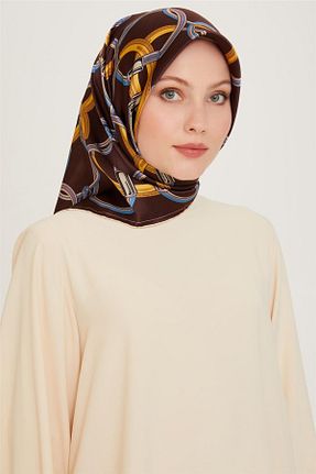 روسری زرد کرپ ساتن ابریشم Armine - کد 885147793